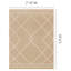 Tapis treillis beige fait à la main Noemi-363373108