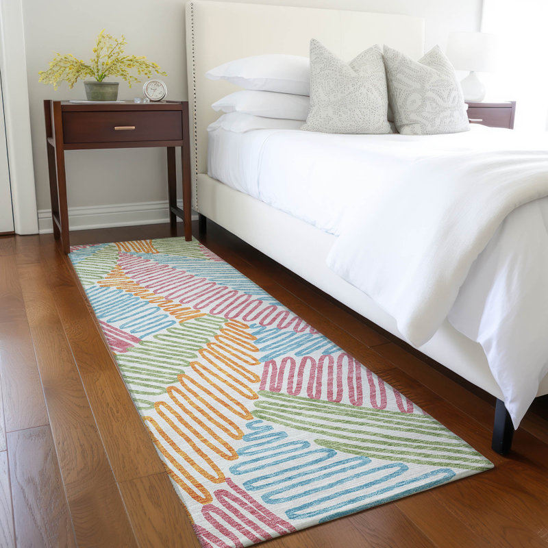 Maliana Washable Floral Indoor / Outdoor Rug, Runner 2'3" x 7'6"