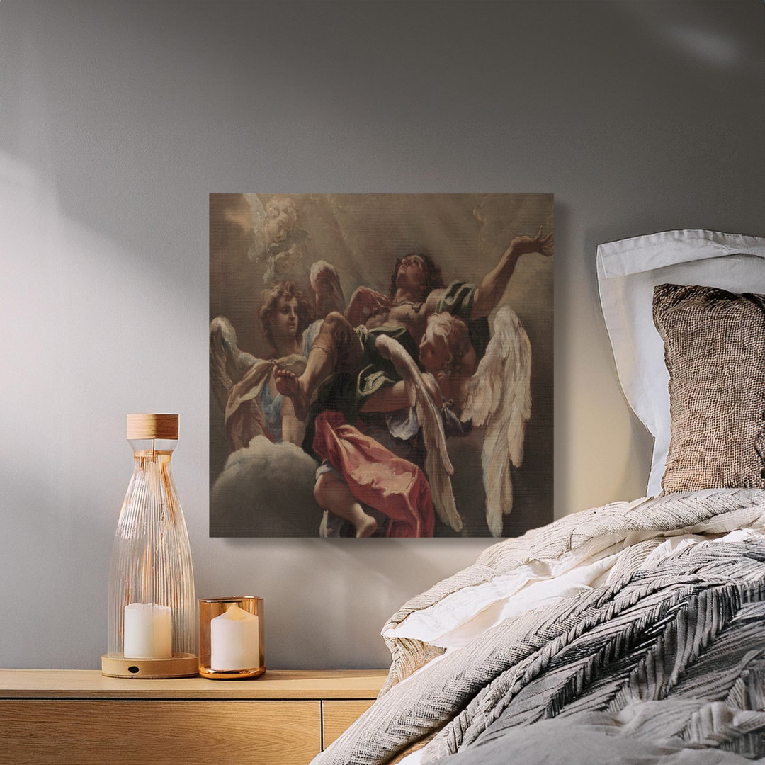 Angelic Rescue Canvas Art - Baroque Style Print, Gallery Wrapped, Ready to Hang, Archival Inks, Classic Art Canvas, Ascension Canvas