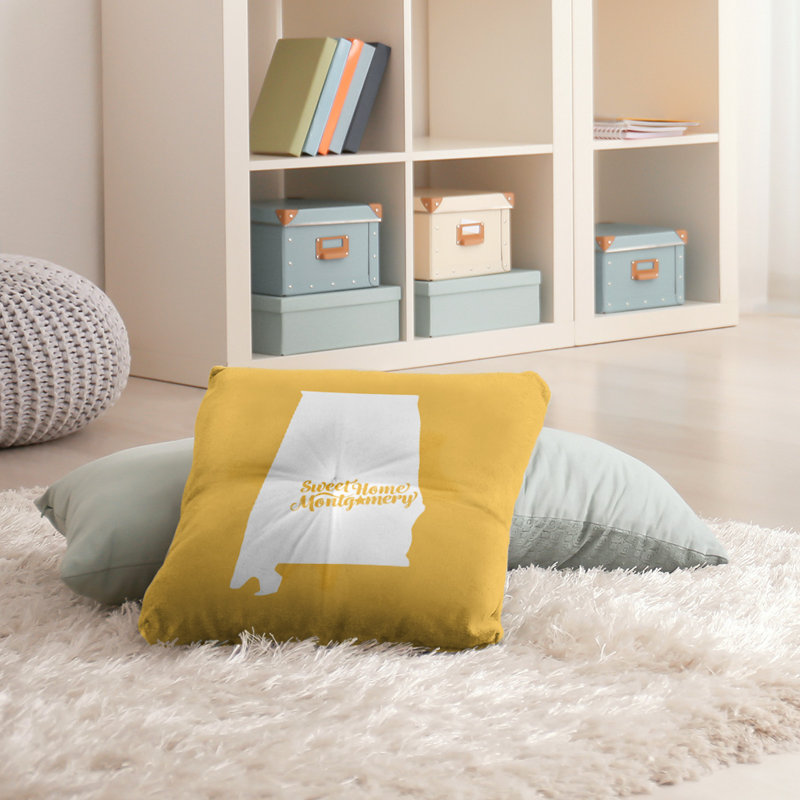 Housse de coussin et insert, H 26 po x l 26 po, Jaune, Montgomery