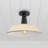 Camila 14" 1-Light Classic Industrial Indoor/Outdoor Iron LED Semi Flush Mount-789237199