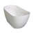 Kingston Brass Arcticstone 51-Inch Solid Surface Oval Single Slipper Freestanding Tub With Faucet Combo And Drain-114103782