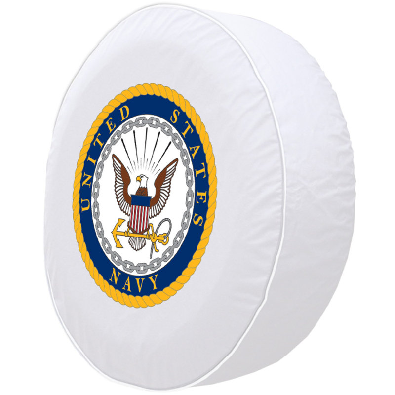 Housse de roue de cravate US Military, Blanc, A, Bleu marine