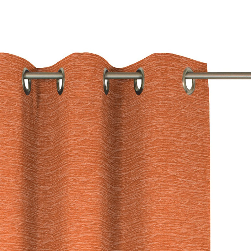Gracierose Synthetic Eyelet Single Curtain Panel, opaque, Terra, 245cm Width x 270cm Drop