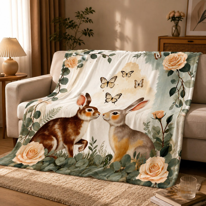 Jeté douillet en flanelle Cozy, L 50 po x l 40 po