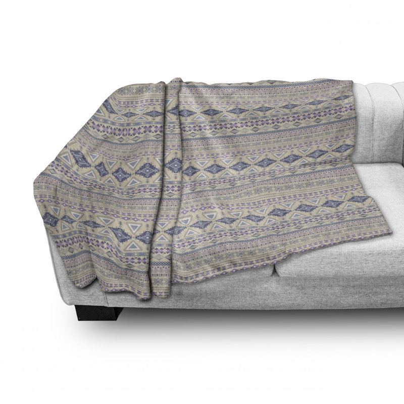 Hand Woven Throw Blanket, 50" W x 70" L