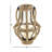 16" H Reclaimed Wood Beaded Candle Lantern