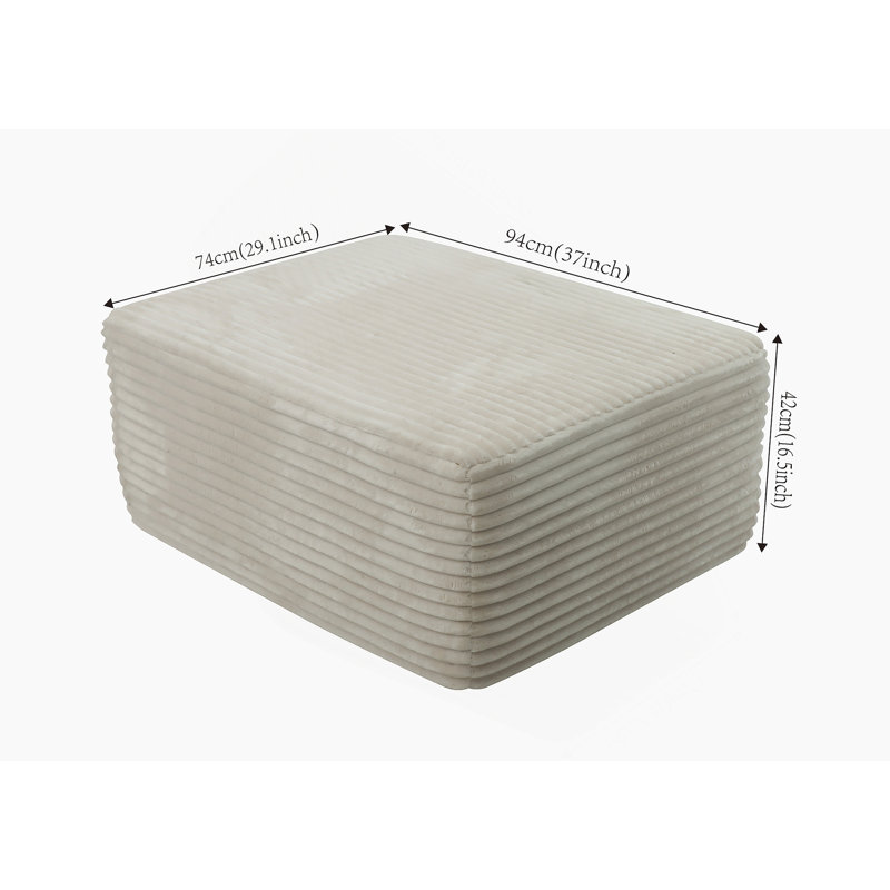 Repose-pieds moelleux, Beige