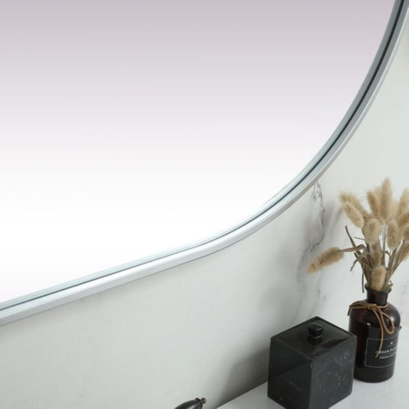 Miroir mural Elington, Argent, H 48 po x l 30 po