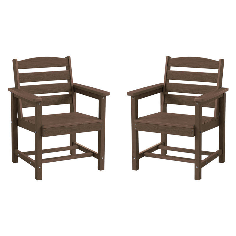 Chaise de patio en PEHD, Brun
