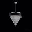 Lustre en cristal de style moderne de 18 pouces avec abat-jour en velours imitation finition noire, avec fonction de hauteur réglable, base G9 à 8 lumières