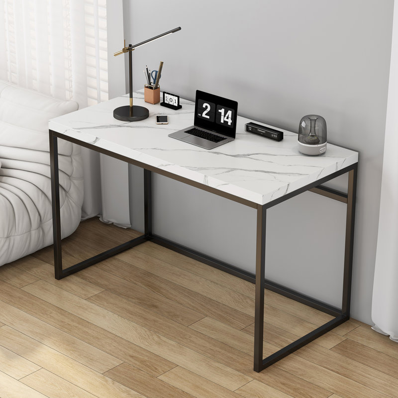 Bureau personnel, marbre, Blanc / Brun