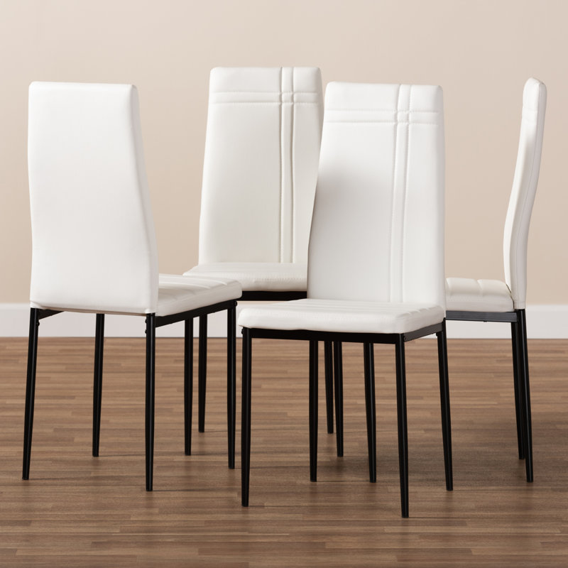 Chaise rembourrée Chavelle, blanc