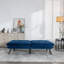 Lit moderne bleu marine à 2 places avec housse douce et lisse, réglable pour 2 personnes confortables-351905685-401316837