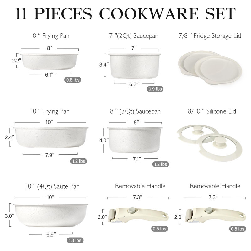 11 - Piece Ceramic Cookware Set
