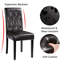 Button Tufted Padded Faux Leather Dining Chair with Solid Wood Legs-91533917