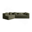 Canapé modulaire minimaliste 127,5 po avec siège profond 127,5 po, aucun assemblage requis