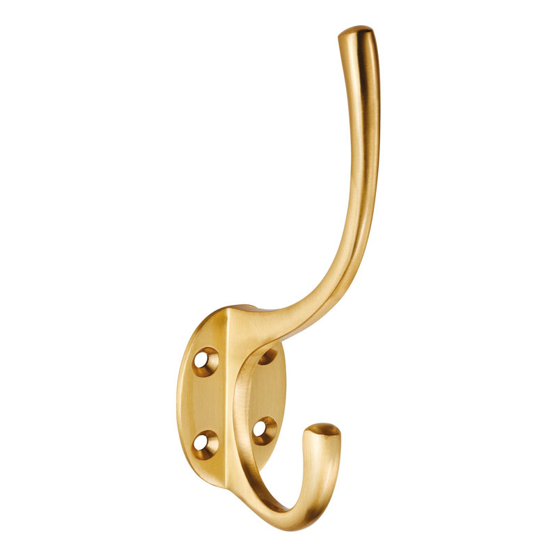 Bettie Metal Wall Wall Hook, Satin Brass