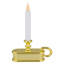 9.5" Pre-Lit LED White Lighted Christmas Candle Lamp With Gold Handle Base - Set Of 4