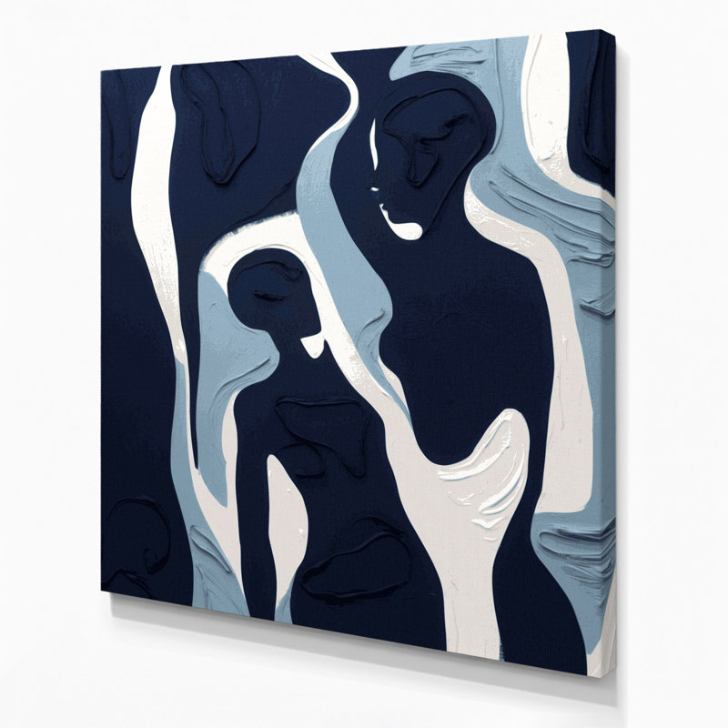 Abstrait art figuratif sur toile 1 gris, H 16 po x l 16 po
