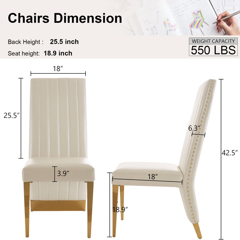 Chaise d'appoint en acier inoxydable blanc Bersi