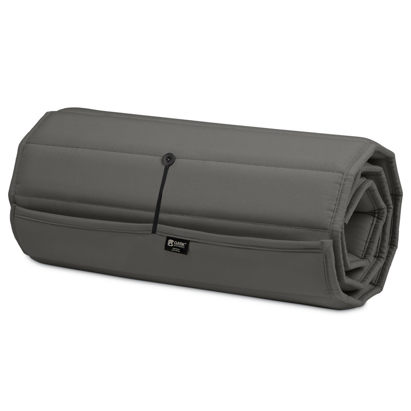 Coussin de chaise longue d'extérieur, L 80 po x l 26 po, Charbon clair