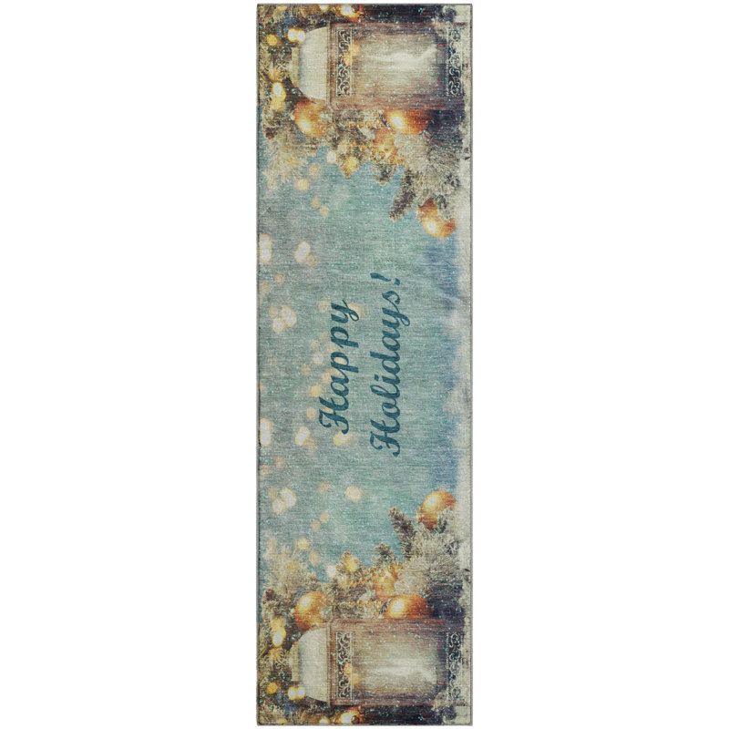 Cerrito Area Rug with Non-Slip Backing, Runner 2'3" x 7'6"