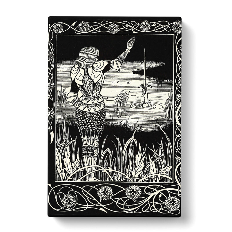 Excalibur In The Lake by Aubrey Beardsley - Wrapped Canvas Painting, 60cm H x 40cm W x 3cm D