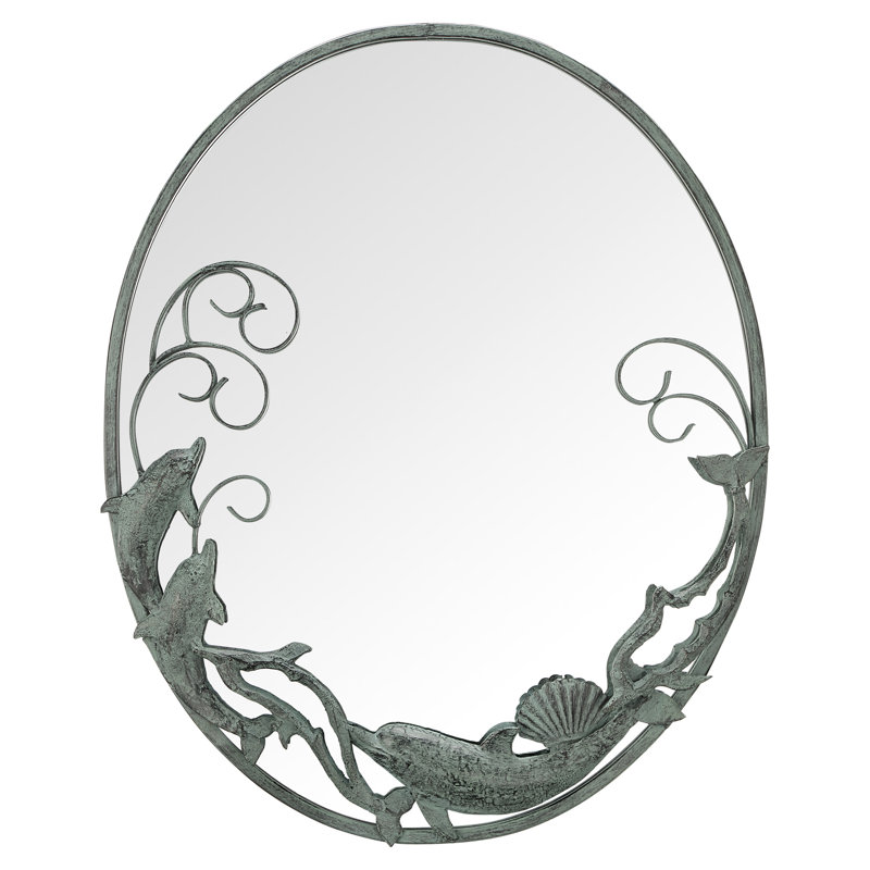 Dolphin Trio Round Wall Mirror