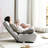 Comfortable Lazy For Dormitory, 4-Segment Adjustable - Linen Reclining Chair Living Room, Folding And Space Efficient Gray