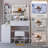 40.2" Makeup Vanity Table with Cushioned Stool, Touch-Control LED Mirror (3-Color & Brightness Adjustable), Drawers, and Multi-Layer Storage-934255642