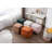 S-shape Velvet Fabric Ottoman Makeup Stool Footstool-1483705668