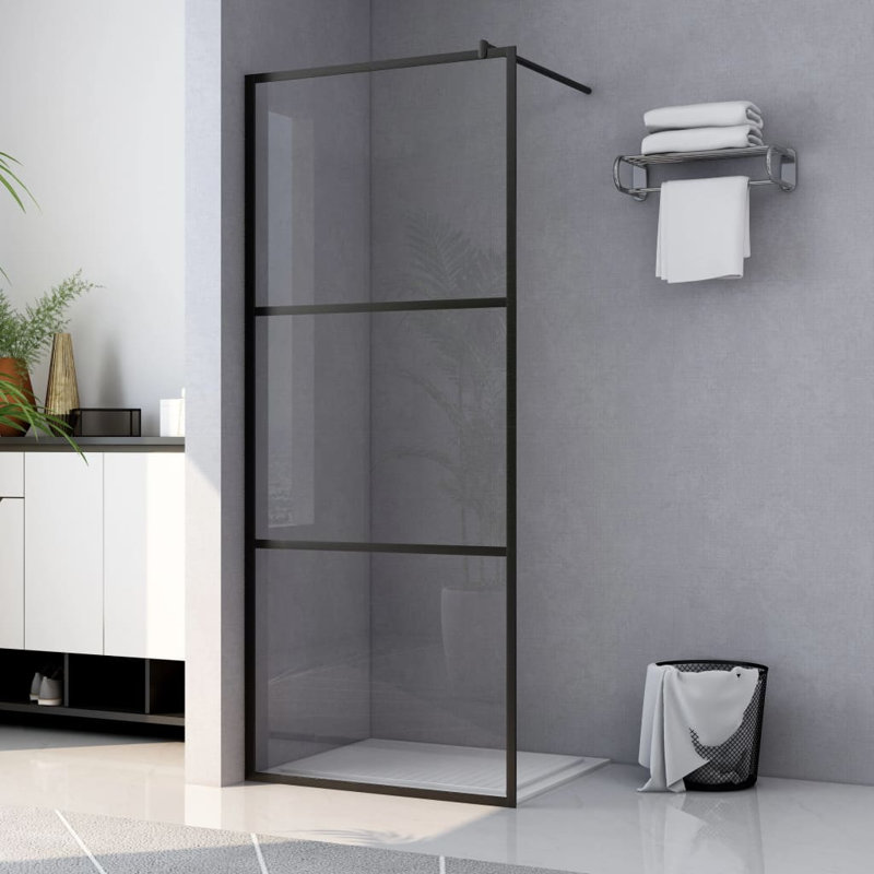 Stratford 115mm W x 195mm H Slab Frameless Walk In Glass Screens with Clear Glass