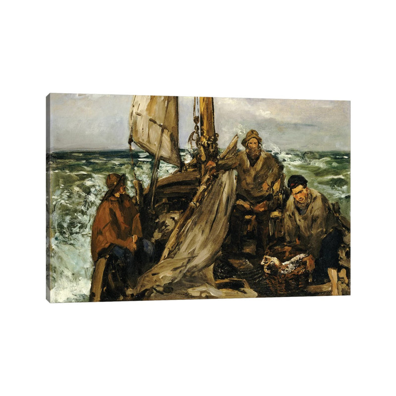 The Workers Of The Sea, 1873 by Edouard Manet - Wrapped Canvas Painting, 66.04cm H x 101.6cm W x 1.91cm D