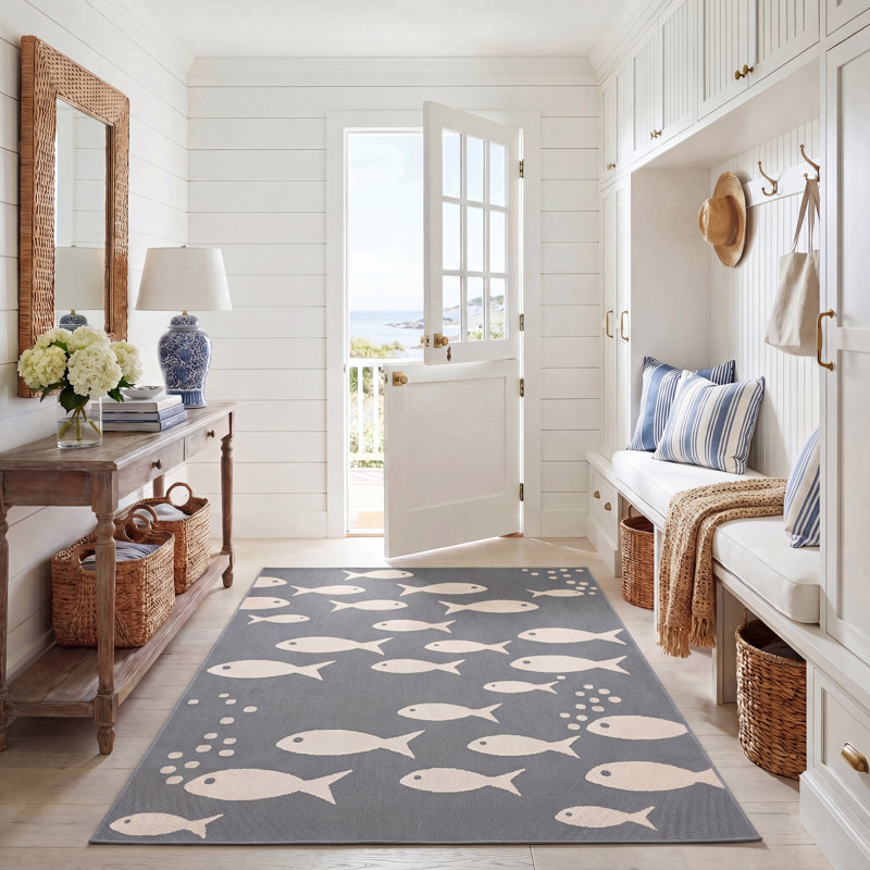 Madhu Performance Indoor/Outdoor Area Rug, Rectangle 5'3" x 7'7"