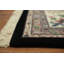 Tapis noir élégant exquis d'inspiration traditionnelle 10 x 14
