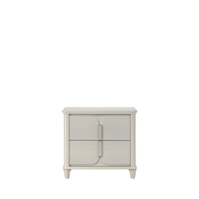 Table de chevet blanche perle Laveda - élégante et lumineuse
