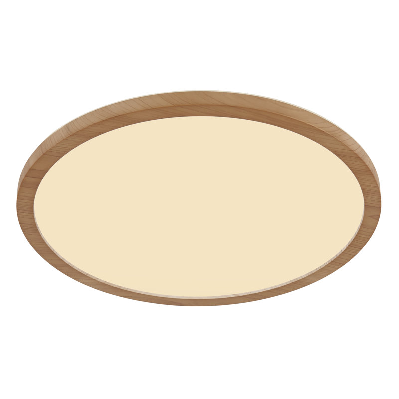 Plastic LED Flush Mount, Walnut