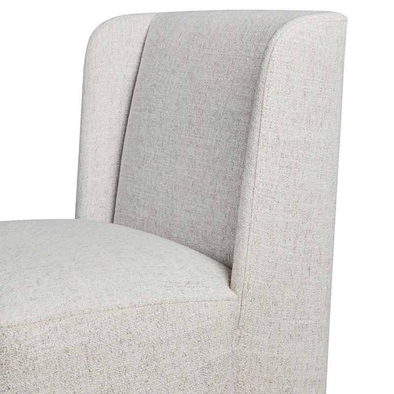 Chaise d'appoint rembourrée Ardeth, Tweed blé Nathan, H 33 po x l 23,23 po x P 26 po