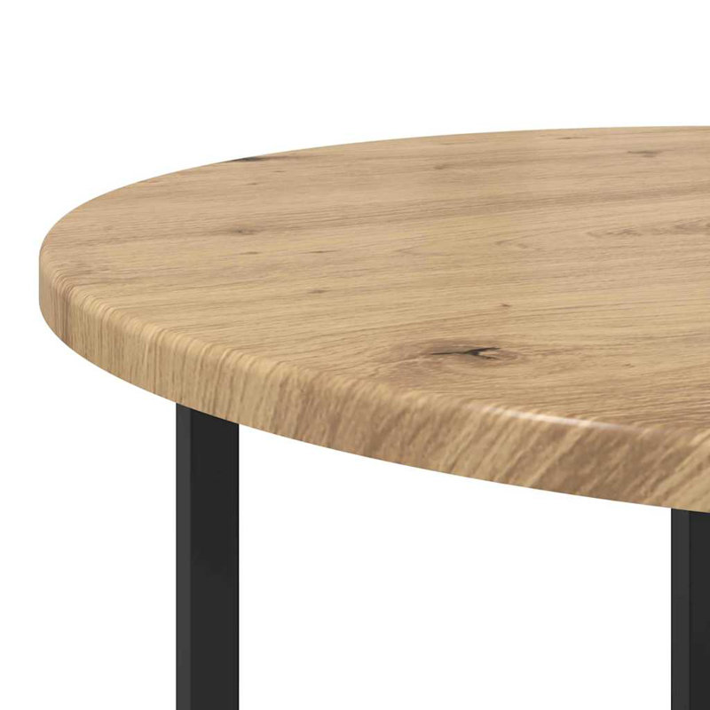  Side Table Set 2 Pcs Black Oak 50 X 50 X 50 Cm, Artisan Oak