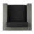 Coussin noir / structure grise est en rupture de stock