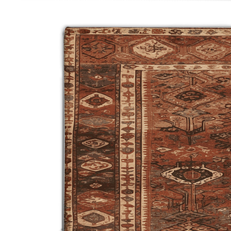 Turkish Brown Indoor and Outdoor Area Rug, Rectangle 8' x 10'
