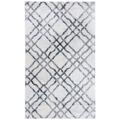Peaks Geometric Ivory/Gray Area Rug