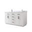 Meuble-lavabo de 60 po avec lavabo encastré en céramique certifié CUPC-174175548