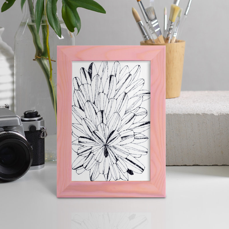 Kalmin Kal Kalididoscope I encadré sur papier, H 6 po x l 4 po x P 1 po, Rose