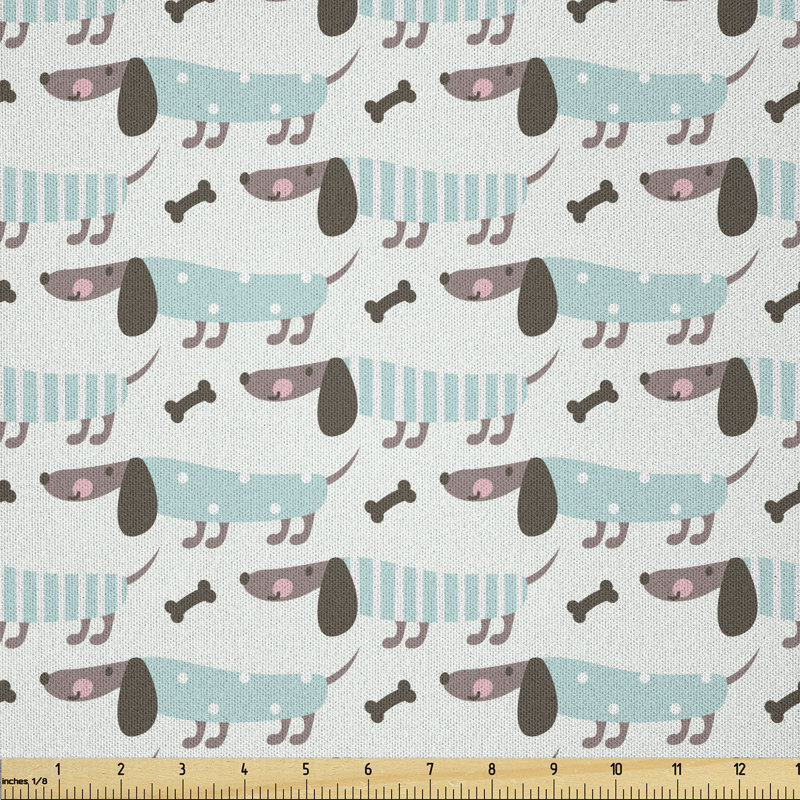 Dawnel Dachshunds in Winter Clothes Multi-Purpose Fabric