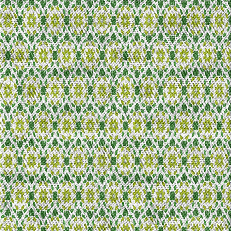 Tapis vert clair/vert foncé tissé à la machine, Carré 6 pi