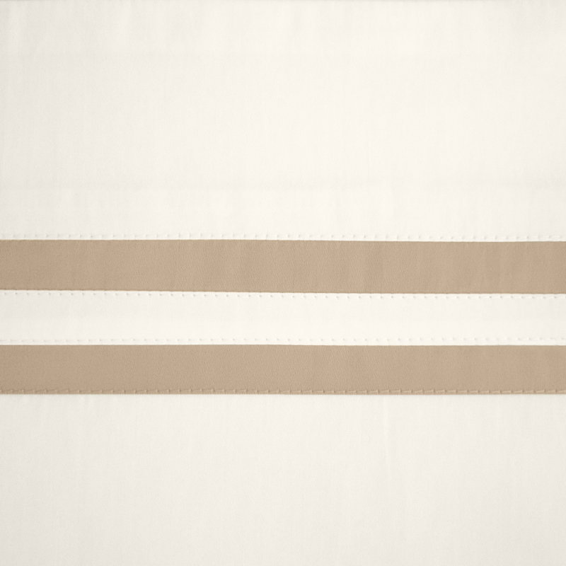 Ribbons Sateen Sheet Set, Ivory/Candlelight, Twin