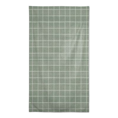 Lin avec nappe écossaise verte 3