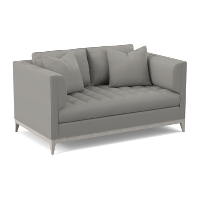Paramount Boucle and Velvet Tufted Loveseat